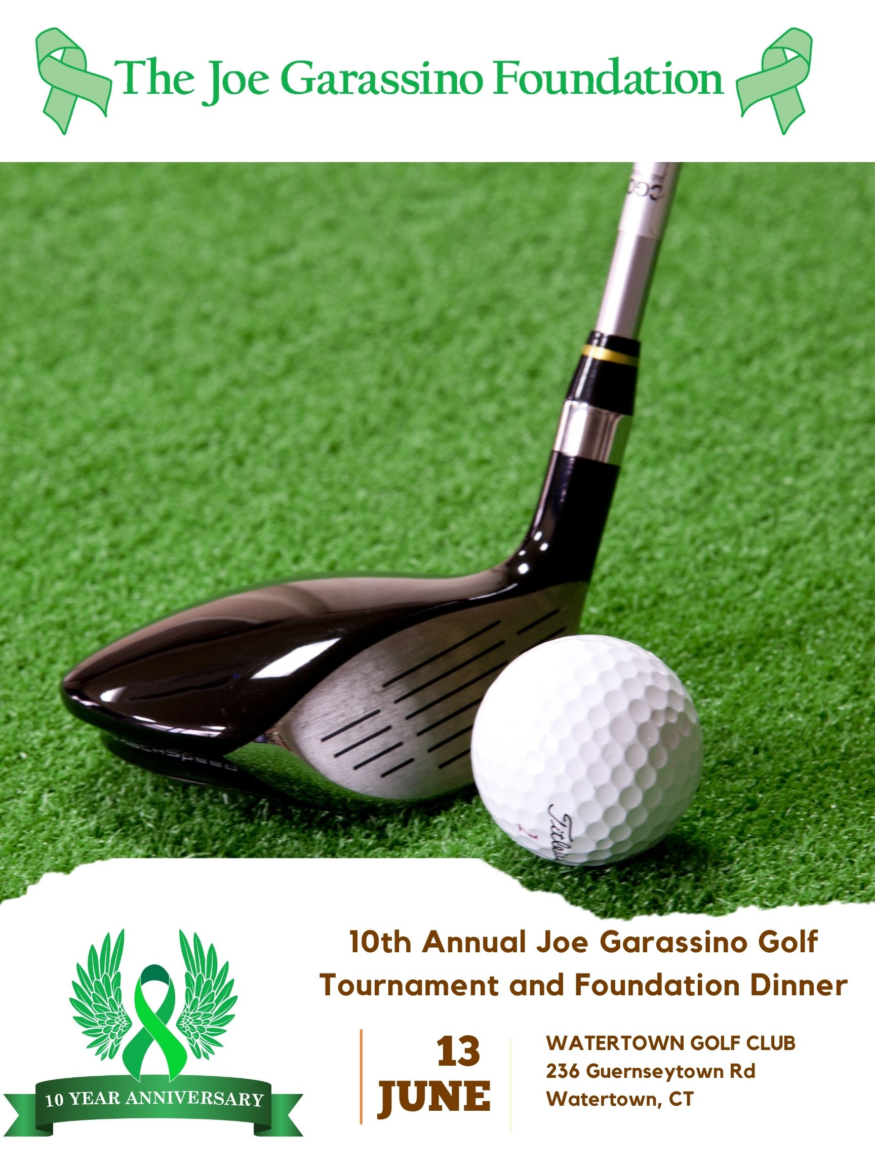 Final white green minimalist Golf Tournament Poster template